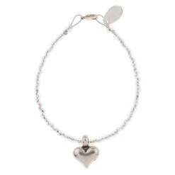 Carrie Elspeth Silver Heart Strings Bracelet