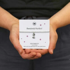 Carrie Elspeth ‘Pawsitively Purrfect’ Sentiment Bracelet -gifts shop carrie elspeth bb197 pawsitively purrfect sentiments bracelet lifestyle