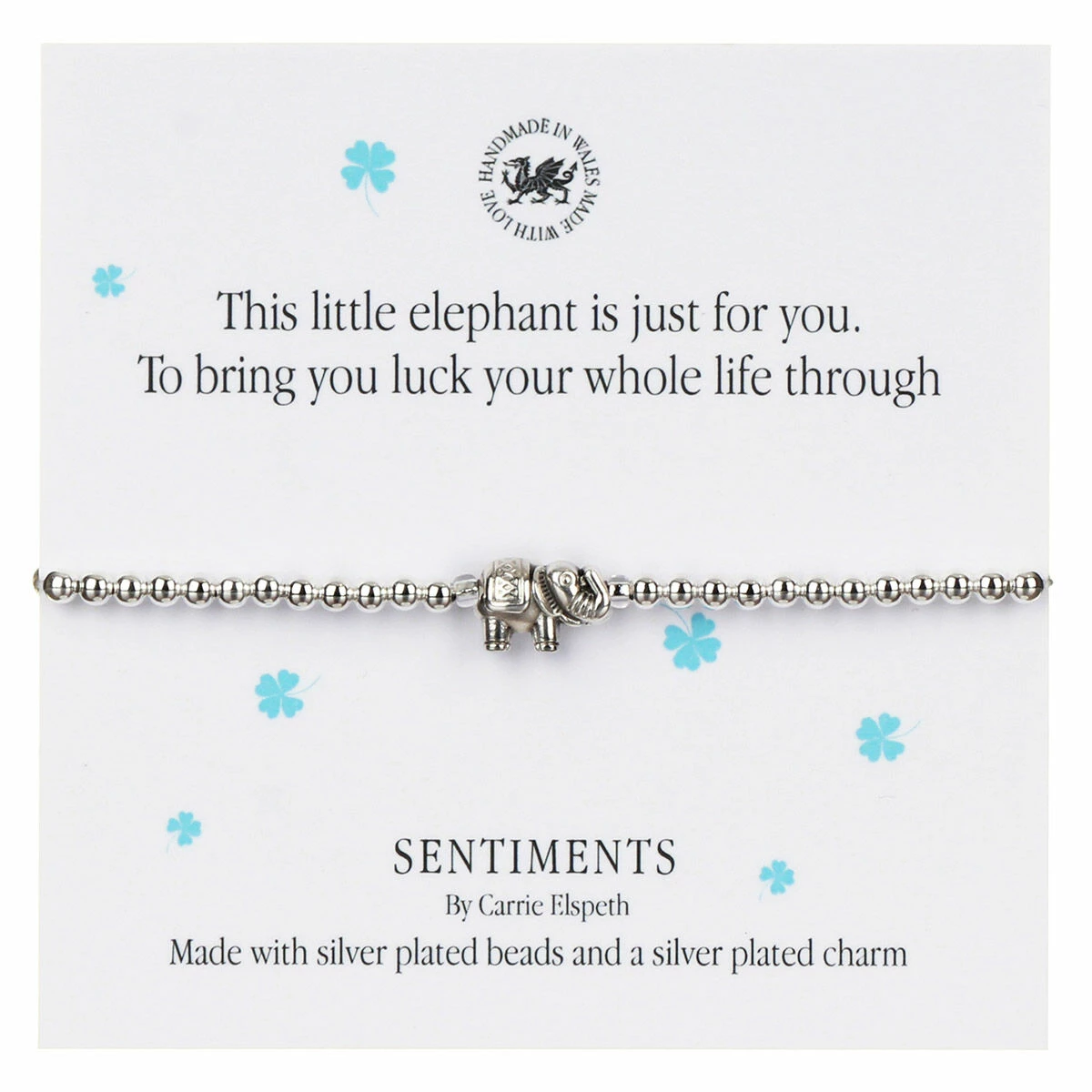Carrie Elspeth ‘This Little Elephant Is Just For You.’ Sentiment Bracelet 1 Carrie Elspeth ‘This Little Elephant Is Just For You.’ Sentiment Bracelet