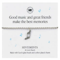 Carrie Elspeth ‘Good Music And Great Friends’ Sentiment Bracelet