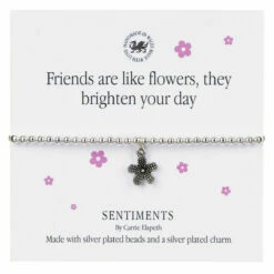 Carrie Elspeth ‘Friends Are Like Flowers’ Sentiment Bracelet