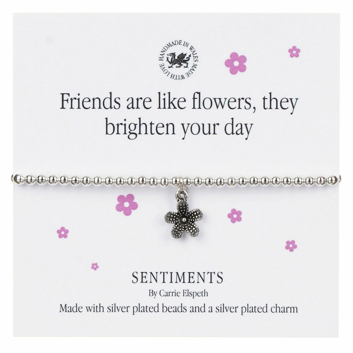 Carrie Elspeth ‘Friends Are Like Flowers’ Sentiment Bracelet 1 Carrie Elspeth ‘Friends Are Like Flowers’ Sentiment Bracelet