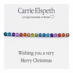 Carrie Elspeth Very Merry Christmas Sentiment Bracelet