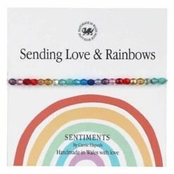 Carrie Elspeth Sending Love And Rainbows Sentiment Bracelet