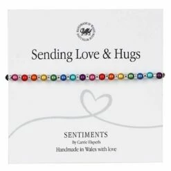 Carrie Elspeth Sending Love & Hugs Sentiment Bracelet