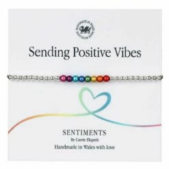 Carrie Elspeth Sending Positive Vibes Sentiment Bracelet