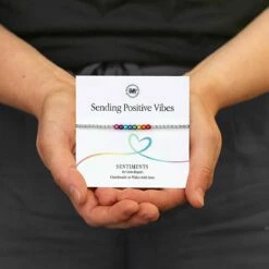 Carrie Elspeth Sending Positive Vibes Sentiment Bracelet -gifts shop carrie elspeth bb289 sending positive vibes sentiment bracelet 03