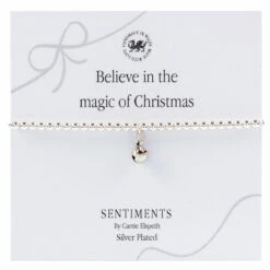Carrie Elspeth Believe In The Magic Of Christmas Sentiment Bracelet