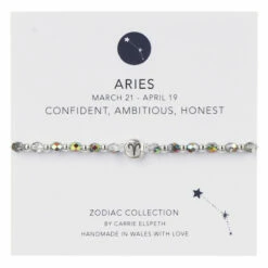 Carrie Elspeth Aries Zodiac Sentiment Bracelet