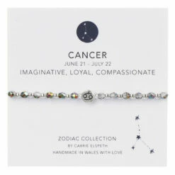 Carrie Elspeth Cancer Zodiac Sentiment Bracelet