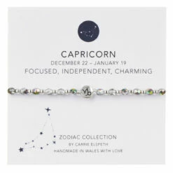 Carrie Elspeth Capricorn Zodiac Sentiment Bracelet