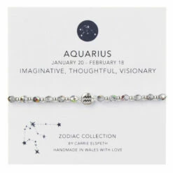 Carrie Elspeth Aquarius Zodiac Sentiment Bracelet