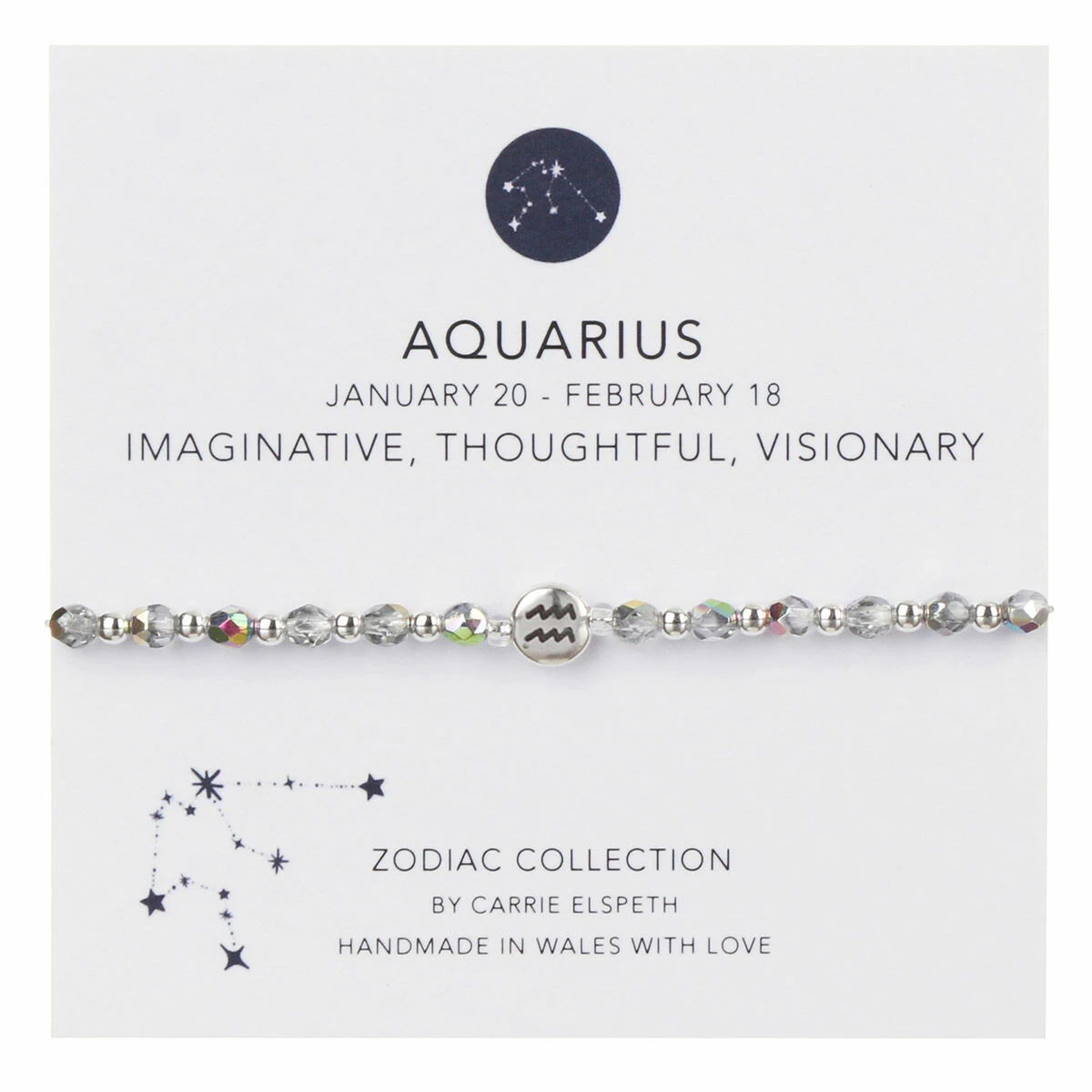Carrie Elspeth Aquarius Zodiac Sentiment Bracelet 1 Carrie Elspeth Aquarius Zodiac Sentiment Bracelet