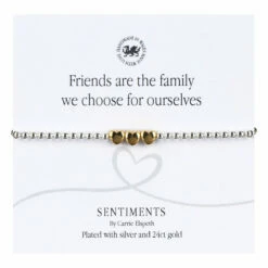 Carrie Elspeth ‘Friends Are The Family We Choose’ Sentiment Bracelet