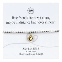 Carrie Elspeth ‘True Friends Are Never Apart’ Sentiment Bracelet