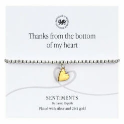 Carrie Elspeth ‘Thanks From The Bottom Of My Heart’ Sentiment Bracelet