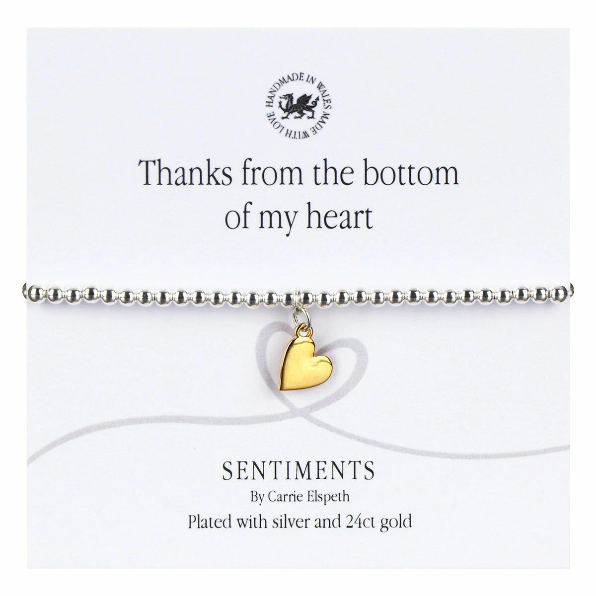 Carrie Elspeth ‘Thanks From The Bottom Of My Heart’ Sentiment Bracelet 1 Carrie Elspeth ‘Thanks From The Bottom Of My Heart’ Sentiment Bracelet