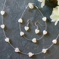 Carrie Elspeth Shell Hearts Earrings -gifts shop carrie elspeth bridal b1543 1