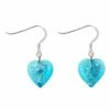 Carrie Elspeth Silver Lined Turquoise Heart Earrings