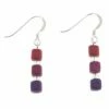 Carrie Elspeth Purples Satin Cubes Earrings