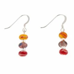 Carrie Elspeth Spring Reds Millefiori Earrings