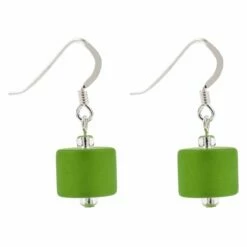 Carrie Elspeth Green Frosted Earrings