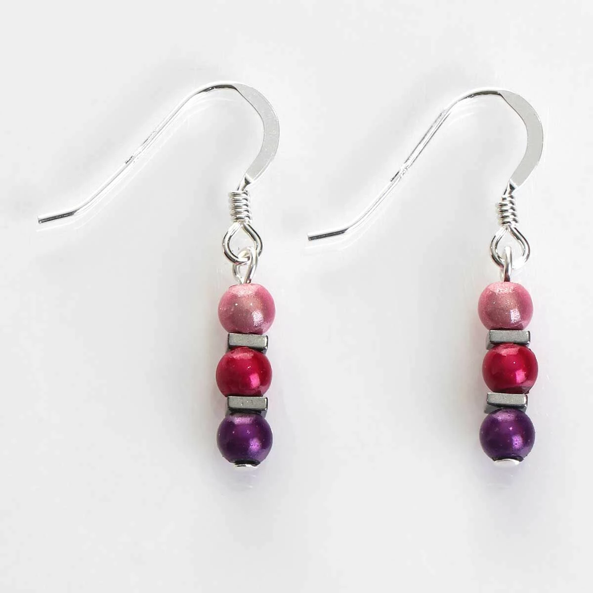 Carrie Elspeth Pinks Miracle & Haematite Earrings 2 Carrie Elspeth Pinks Miracle & Haematite Earrings - Image 2