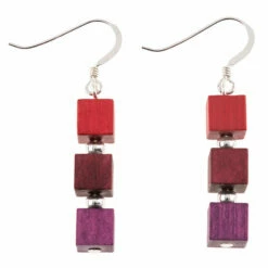 Carrie Elspeth Sunset Wooden Cubes Earrings