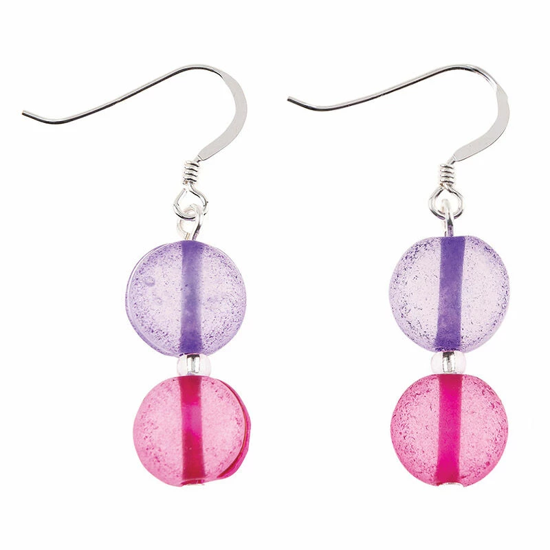 Carrie Elspeth Pink/Purple Pastel Candy Earrings 1 Carrie Elspeth Pink/Purple Pastel Candy Earrings