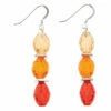 Carrie Elspeth Red/Orange Crystal Rainbow Earrings