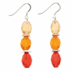 Carrie Elspeth Red/Orange Crystal Rainbow Earrings