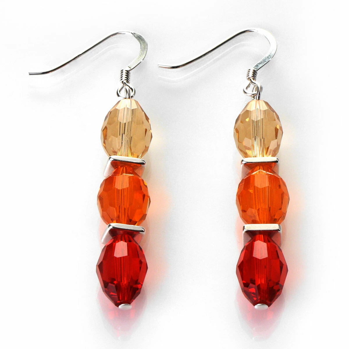 Carrie Elspeth Red/Orange Crystal Rainbow Earrings 2 Carrie Elspeth Red/Orange Crystal Rainbow Earrings - Image 2