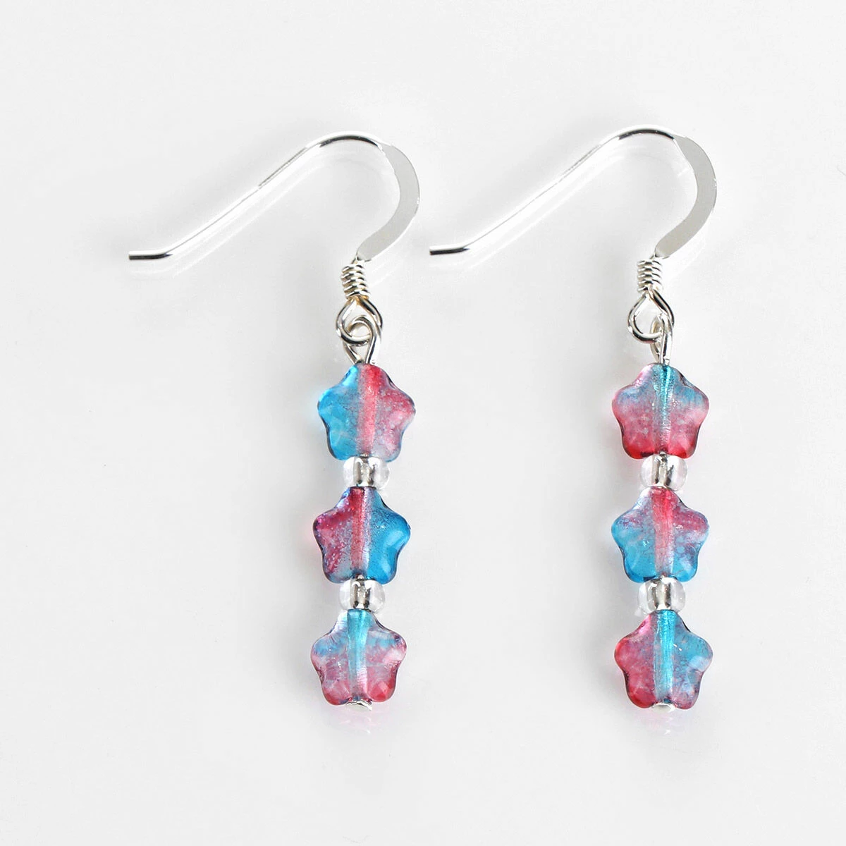 Carrie Elspeth Blue & Pink Twinkles Earrings 2 Carrie Elspeth Blue & Pink Twinkles Earrings - Image 2