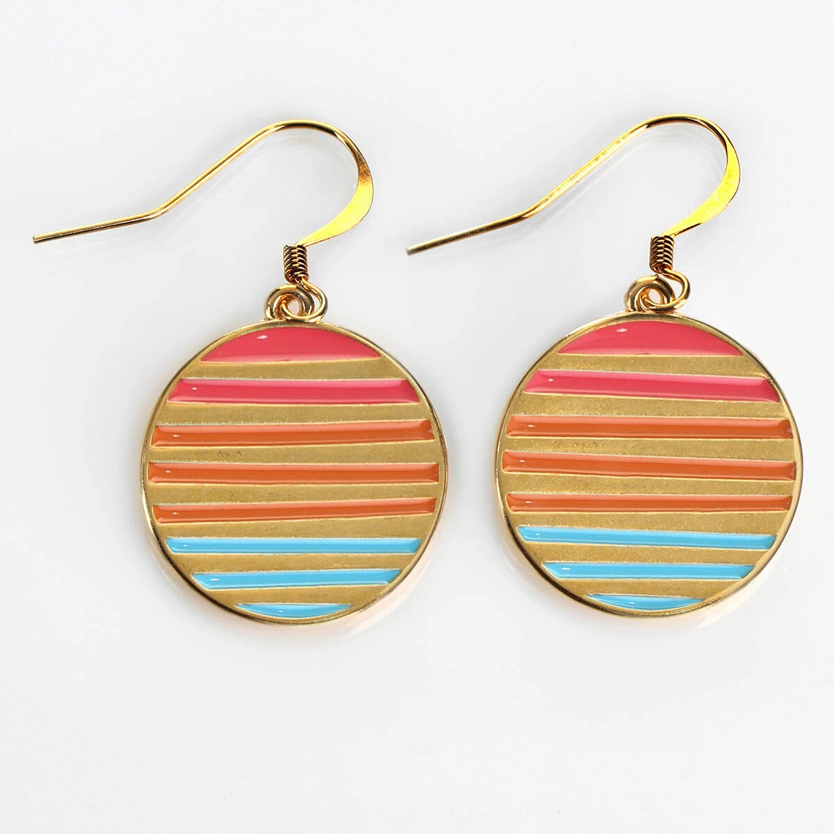 Carrie Elspeth Warm Enamel Sunset Pendant Earrings 2 Carrie Elspeth Warm Enamel Sunset Pendant Earrings - Image 2