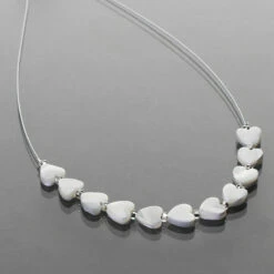 Carrie Elspeth Shell Hearts Links Necklace -gifts shop carrie elspeth n1542 shell heart links necklace 01