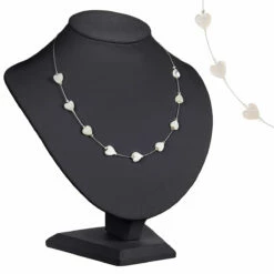 Carrie Elspeth Shell Hearts Spaced Necklace