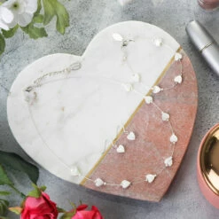 Carrie Elspeth Shell Hearts Spaced Bracelet -gifts shop carrie elspeth n1543 shell hearts lifestyle 2