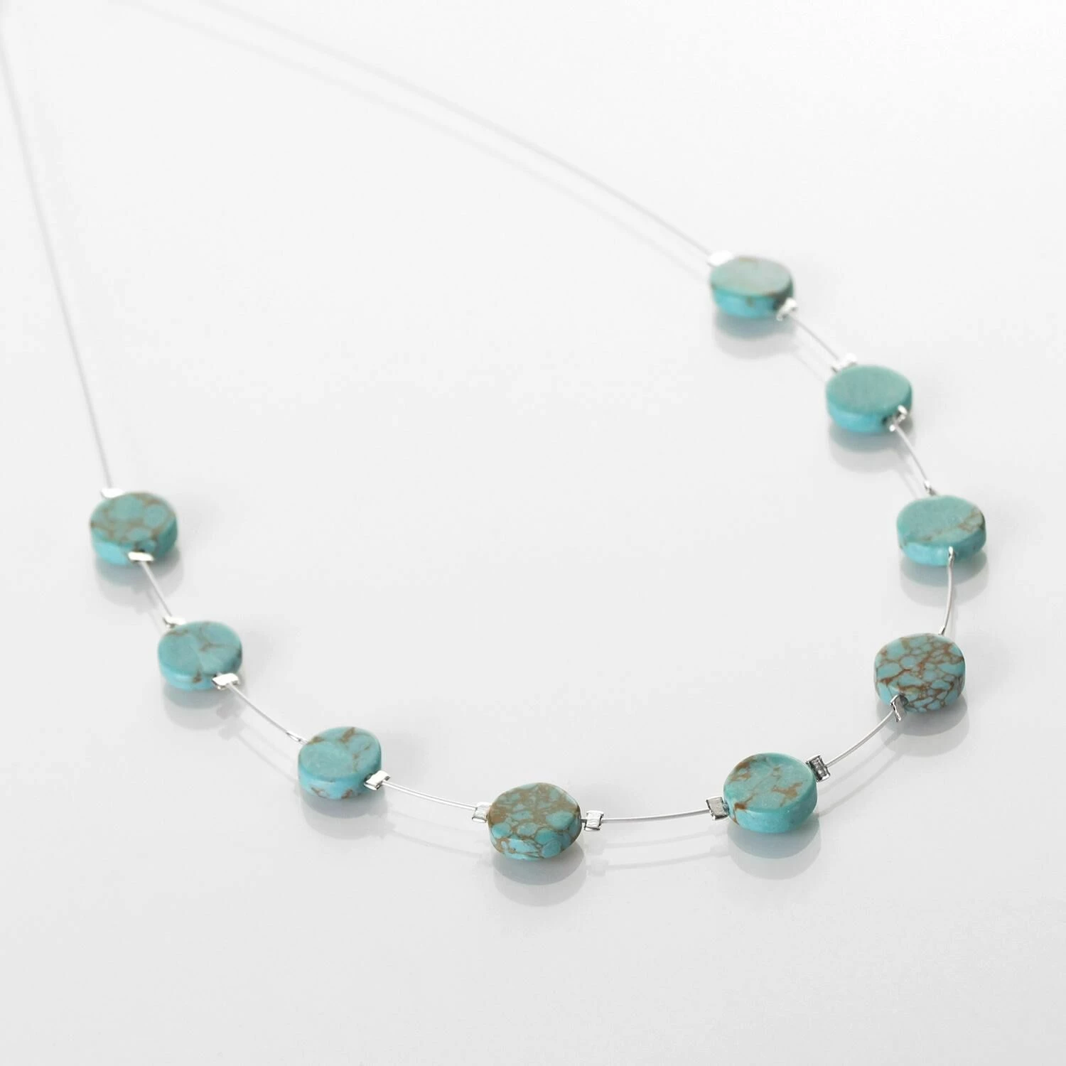 Carrie Elspeth Turquoise Mosaic Coins Necklace 2 Carrie Elspeth Turquoise Mosaic Coins Necklace - Image 2