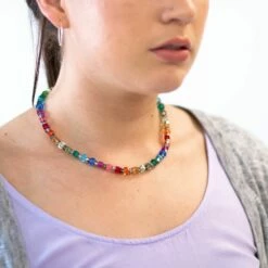 Carrie Elspeth Rainbow Sparkle Full Necklace 7 Carrie Elspeth Rainbow Sparkle Full Necklace -gifts shop carrie elspeth n1565 rainbow sparkle full necklace lifestyle