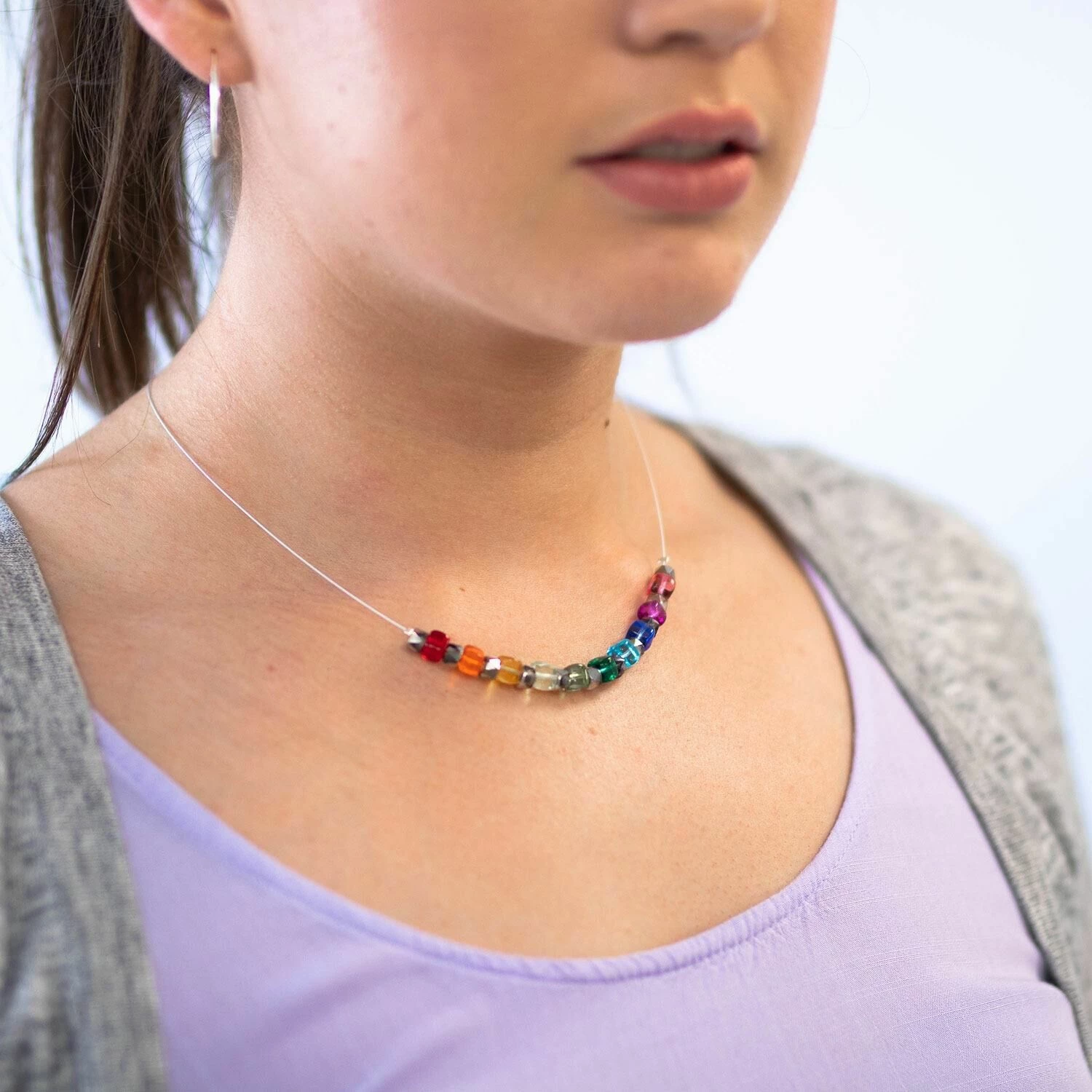 Carrie Elspeth Rainbow Sparkle Links Necklace 3 Carrie Elspeth Rainbow Sparkle Links Necklace - Image 3