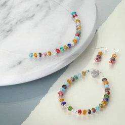 Carrie Elspeth Spring Millefiori Link Necklace 8 Carrie Elspeth Spring Millefiori Link Necklace -gifts shop carrie elspeth n1617 eh1616a spring millefiore range lifestyle 1 2 3