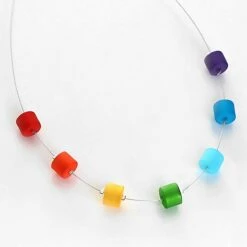 Carrie Elspeth Frosted Rainbow Necklace -gifts shop carrie elspeth n1647 frosted rainbow necklace 01