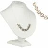 Carrie Elspeth Clear Gold Edged Hearts Necklace