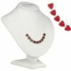 Carrie Elspeth Red Gold Edged Hearts Necklace