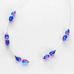 Carrie Elspeth Blue/Pink Peardrops Necklace -gifts shop carrie elspeth n1701 blue pink peardrops necklace 01