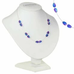 Carrie Elspeth Blue/Pink Peardrops Necklace