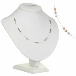 Carrie Elspeth Cariad Hearts Spaced Necklace