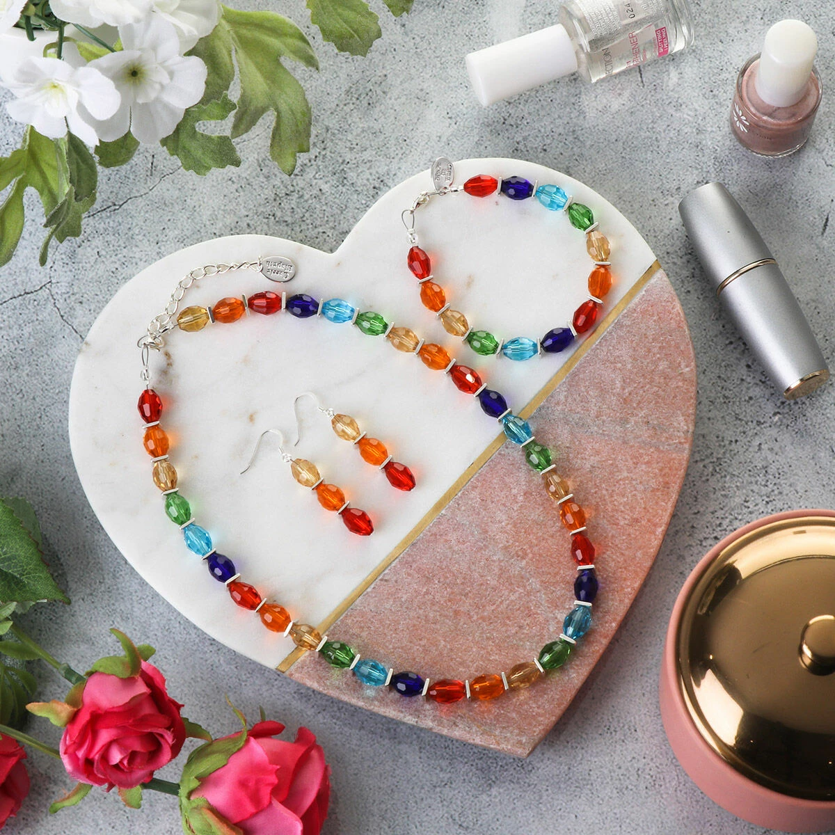 Carrie Elspeth Red/Orange Crystal Rainbow Earrings 3 Carrie Elspeth Red/Orange Crystal Rainbow Earrings - Image 3