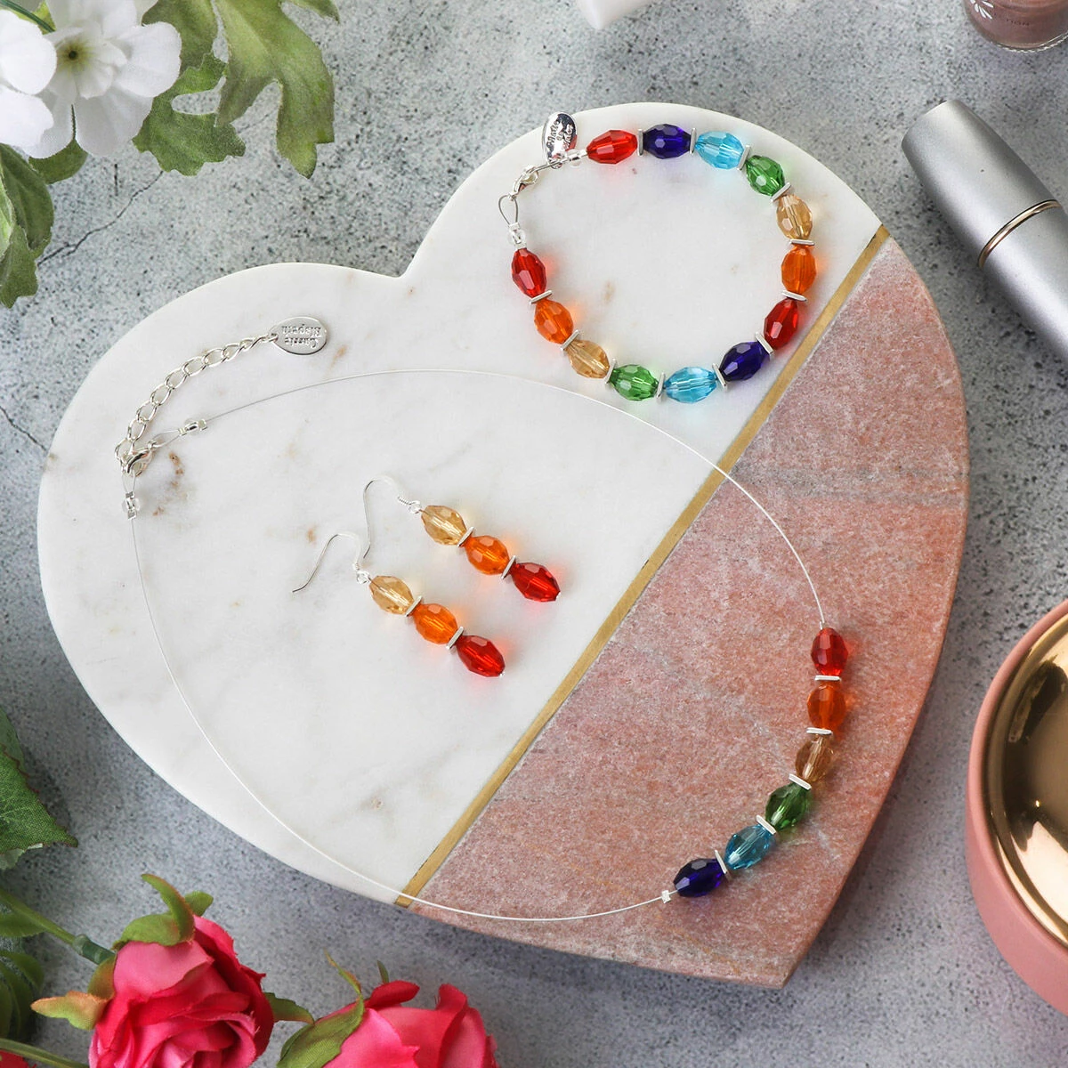 Carrie Elspeth Red/Orange Crystal Rainbow Earrings 6 Carrie Elspeth Red/Orange Crystal Rainbow Earrings - Image 6