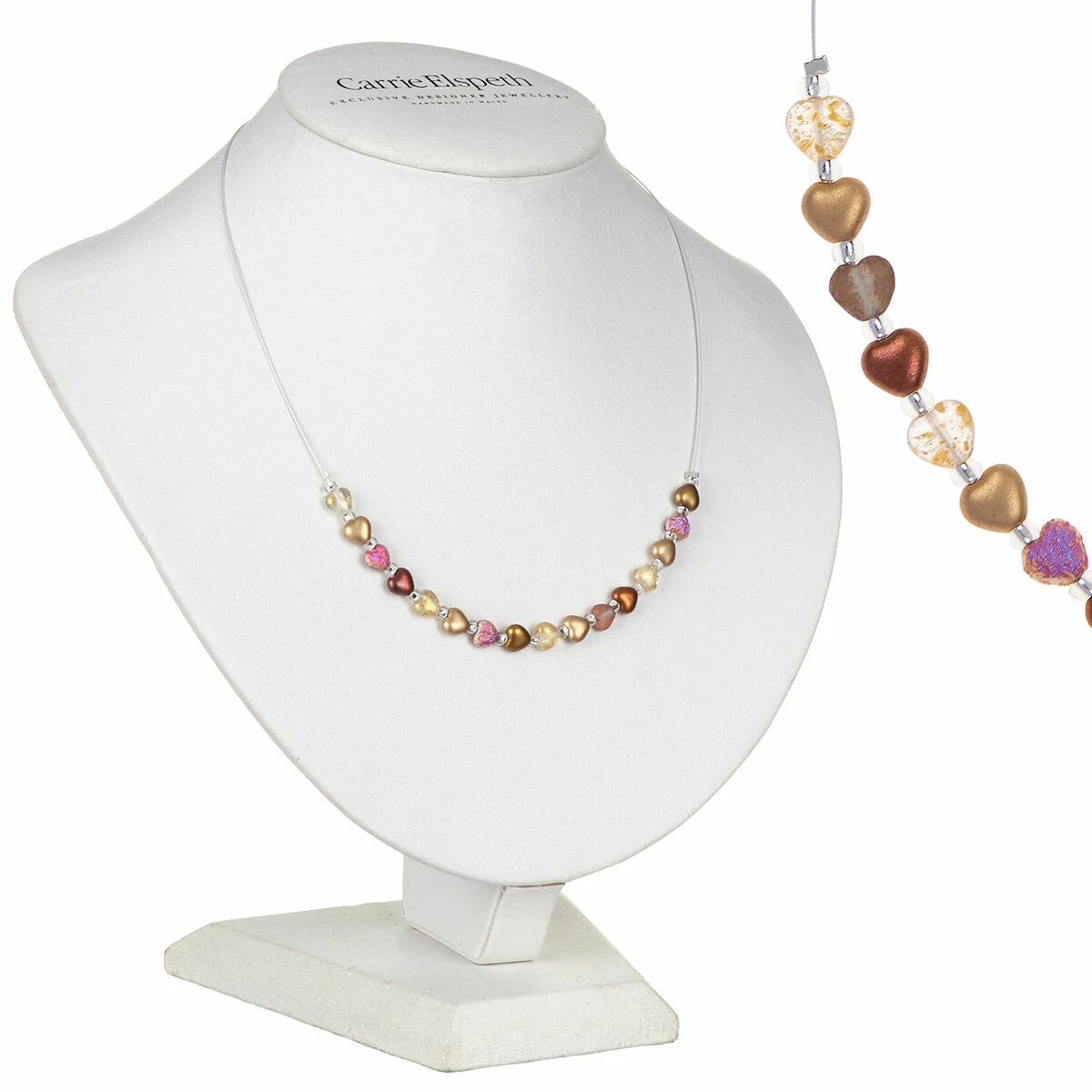 Carrie Elspeth Gold Hearts Links Necklace 1 Carrie Elspeth Gold Hearts Links Necklace